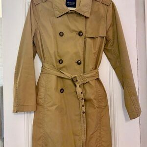 Madewell Classic Khaki Belted Trench Coat